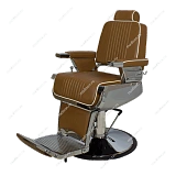 Кресло для барбершопа с подлокотниками и плошадкой для ног на круглом основании