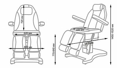 Педикюрное кресло Шарм-03 (Элегия-3В), 3 мотора: вид 15